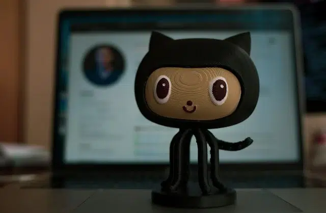 The figure of Octocat, the mascot of the developer platform GitHub.