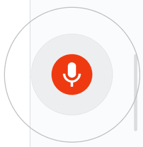 A red microphone icon indicating speech-to-text in Google Docs.