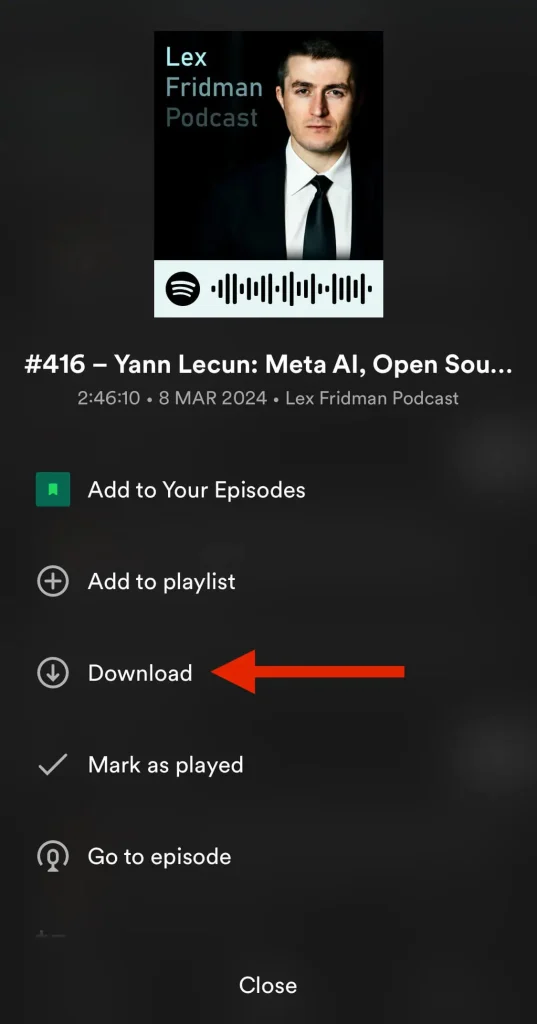 How to download video podcasts on Spotify.