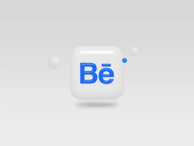 Behance logo on white surface.