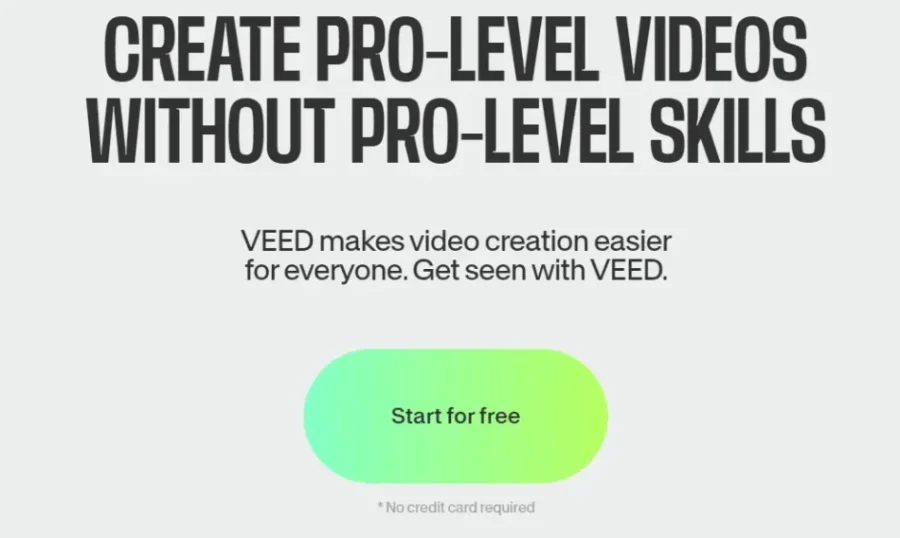 Edit videos with veed.io.