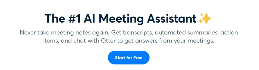 Otter is great for meeting transcriptions.