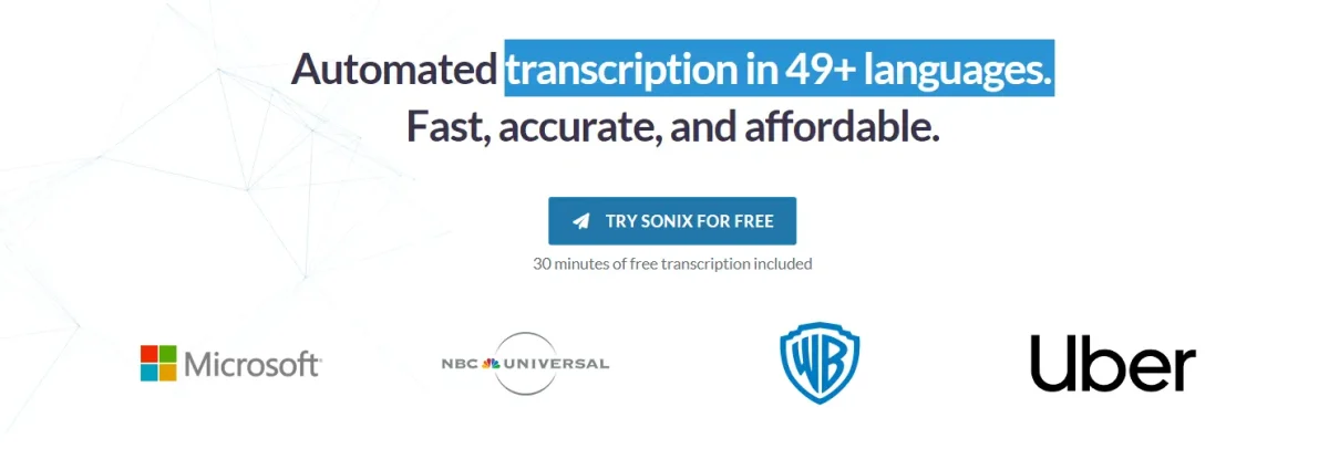 Automated live transcription with Sonix.