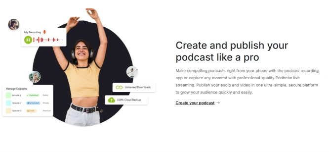 Create compelling podcasts with Podbean.