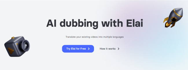 Eali translates your videos into multiple languages.