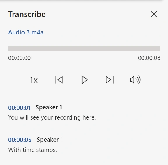 This was how to transcribe audio to text in Word.