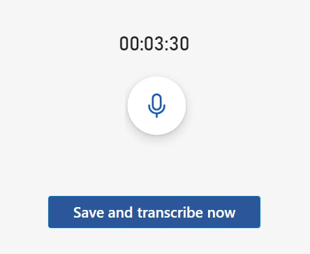 Click "Save and transcribe now".