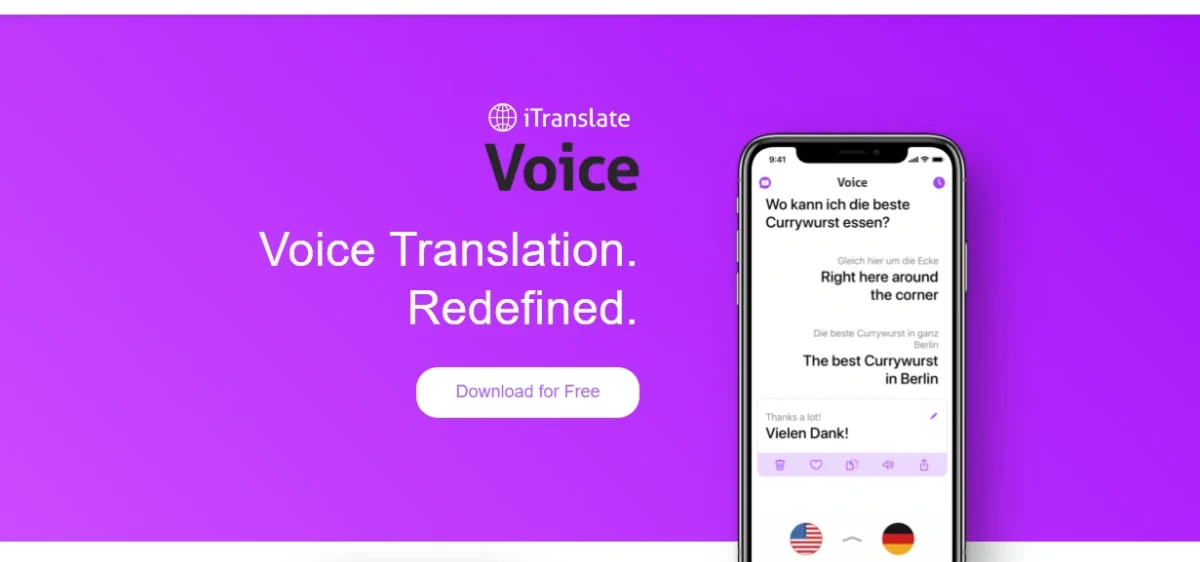 iTranslate is a great alternative as a voice translator.