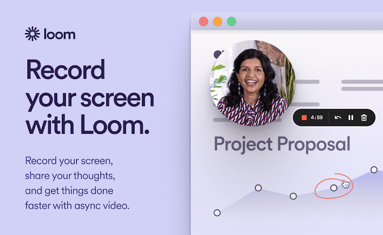 Loom is an extension for screen recording.