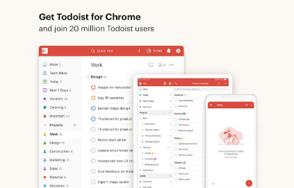 Todoist is among the most useful Chrome extensions as it helps you with your daily tasks.