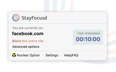 StayFocusd is the perfect Chrome extension for avoiding distractions.