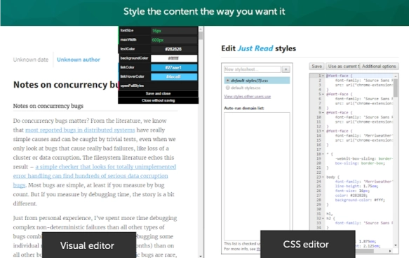 Just Read increases the readability of every website.