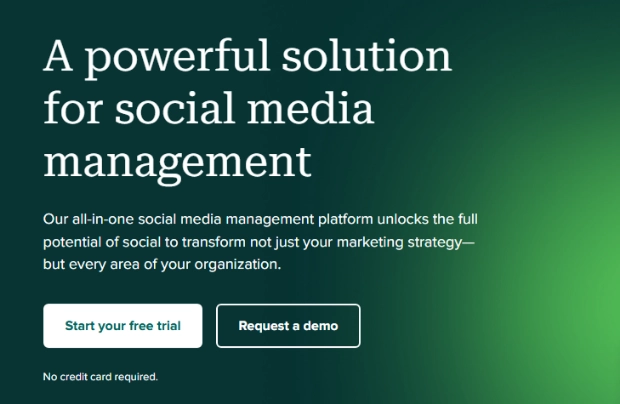 Sprout Social's home page.