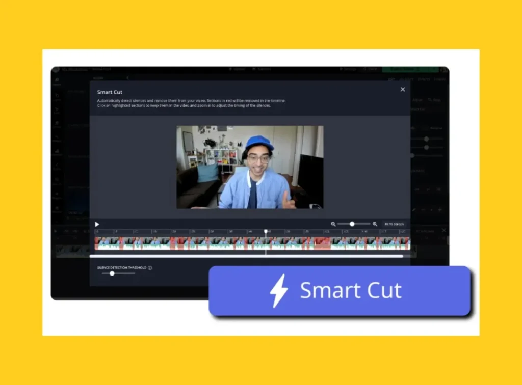 The Smart Cut feature of Kapwing, one of the best Descript alternatives