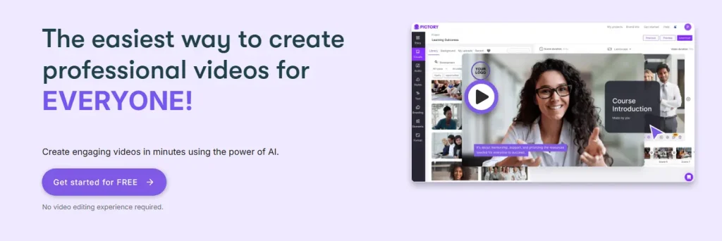 An easy to create videos with AI.