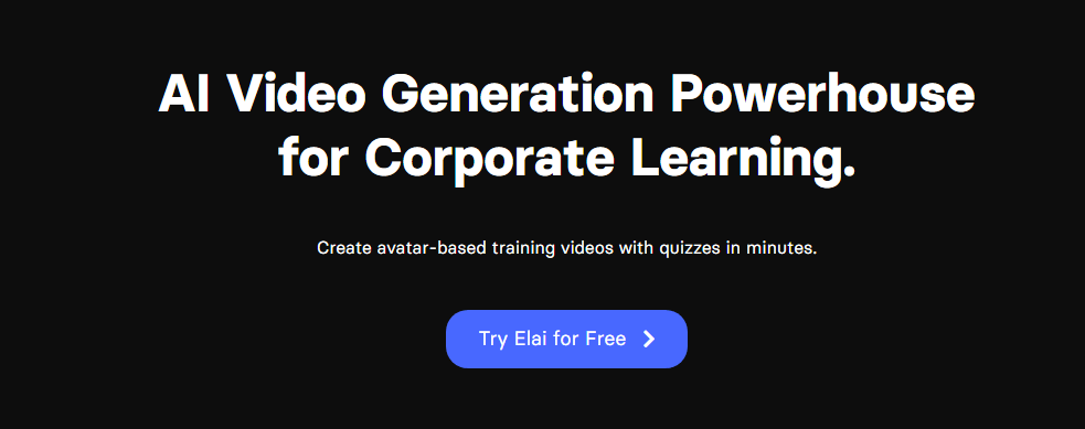 AI video generation for corporate learning.