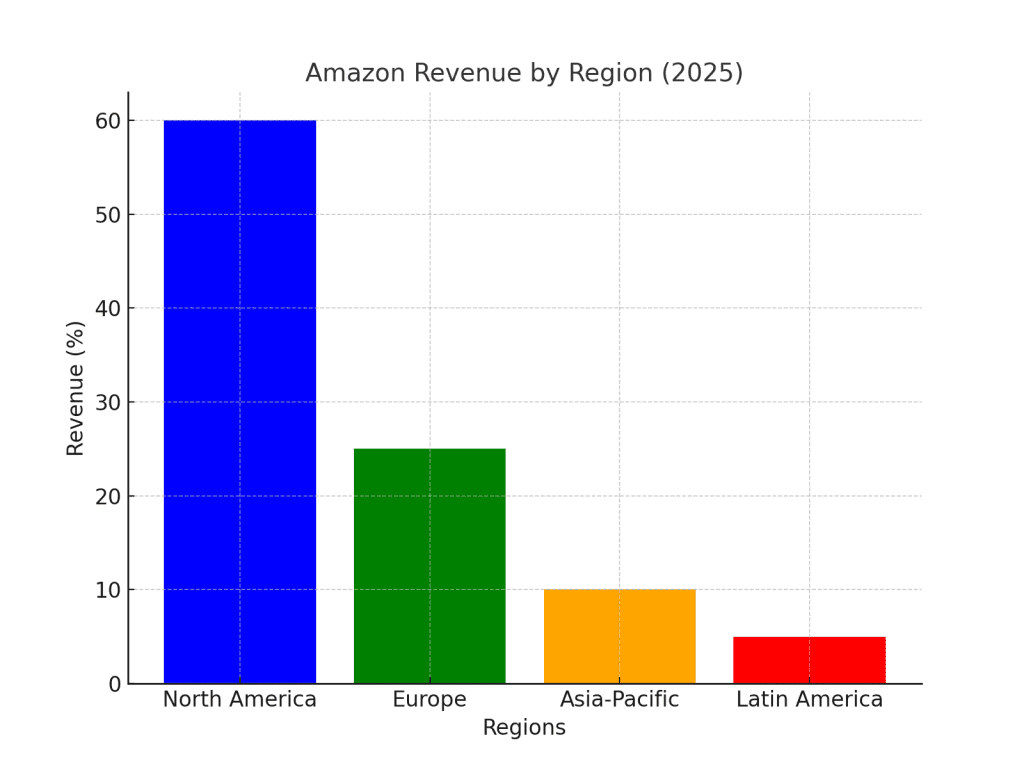 Regional Amazon revenue statistics.