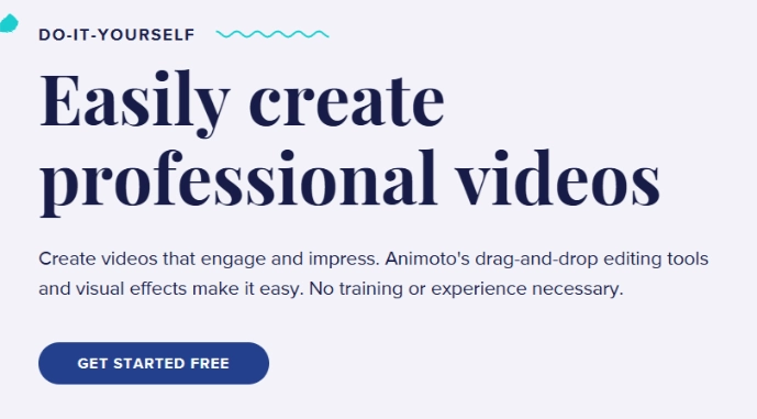 The homepage of Animoto, one of Crayo AI alternatives.