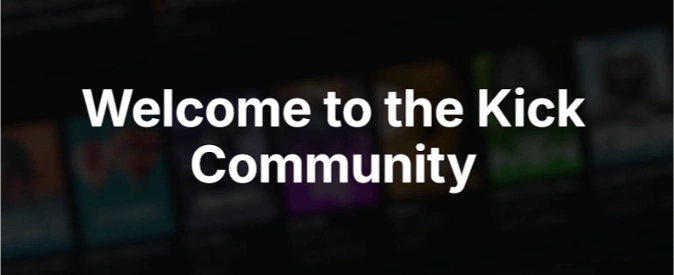 Community page of Kick, a streaming platform that is one of Twitch alternatives.