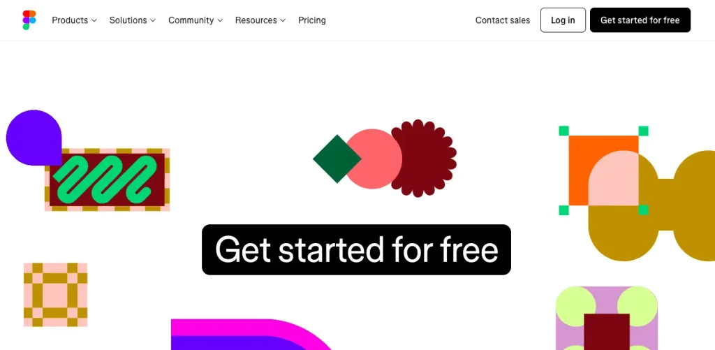 The homepage of Figma.