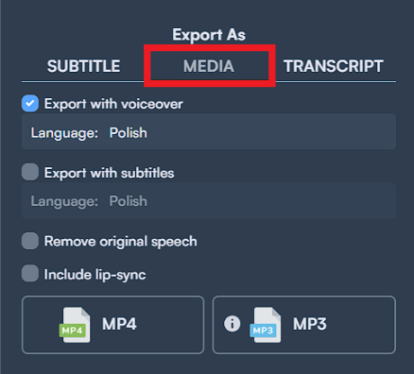 Choose the exporting option that suits your needs.