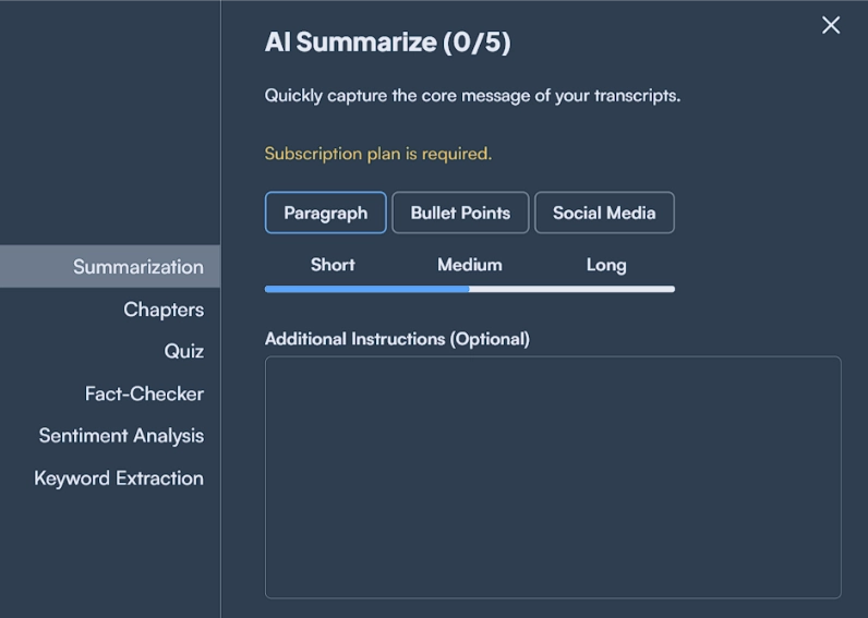 Maestra's AI summarization tool.