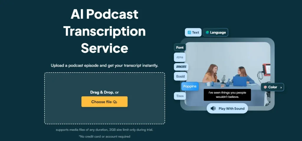 Transcribe and localize video podcast episodes.