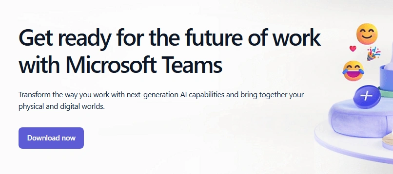 Homepage of Microsoft Teams.