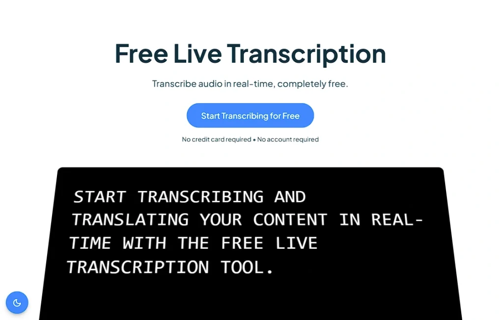 Maestra's free live transcription tool.