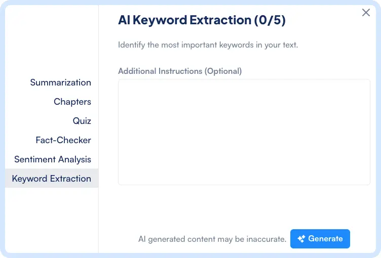 AI Keyword Extractor