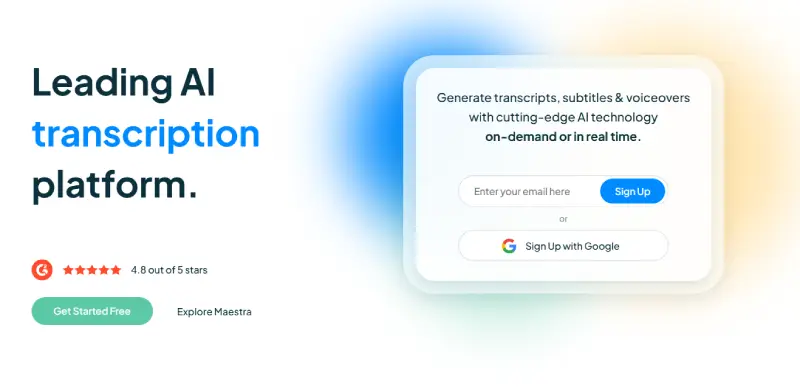 Use Maestra AI to transcribe meetings, lectures, webinars and more.