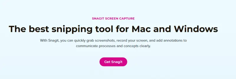 Snagit is a great snipping alternative to ScreenApp.