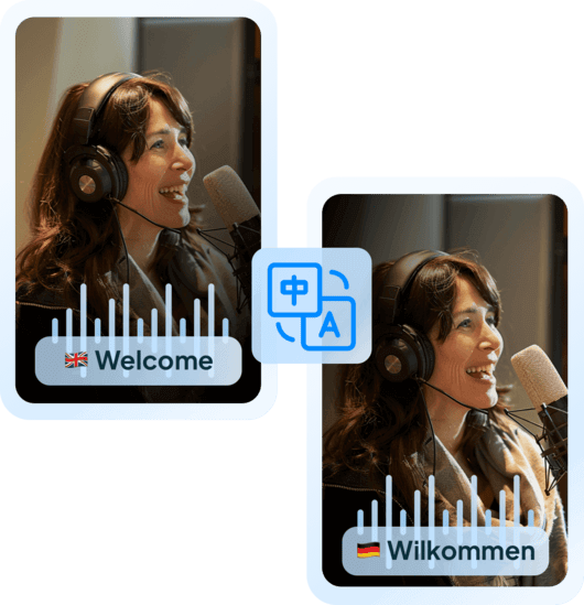 Translate speech in 125+languages.