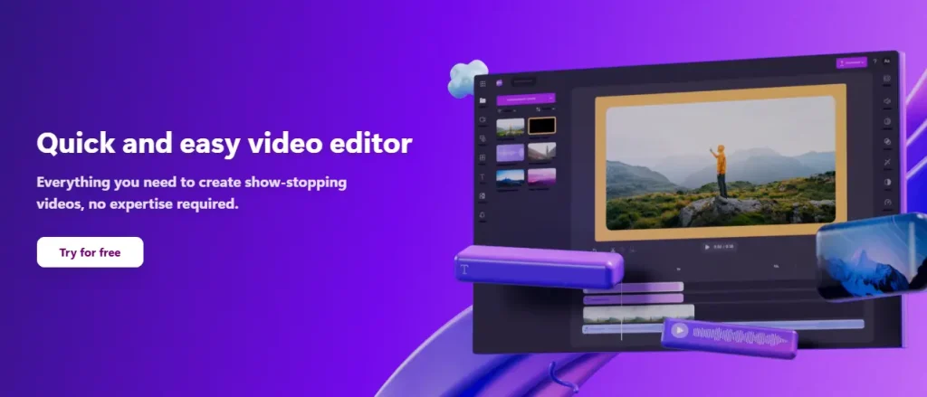 Create and edit clips with Clipchamp.