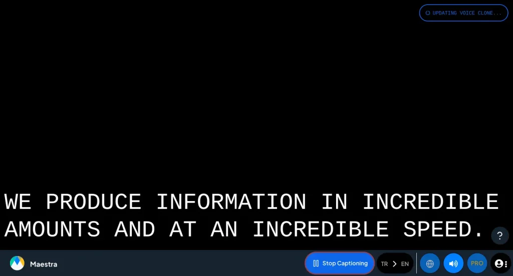 How to use Maestra's AI live voice translator.